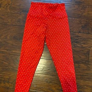 Heart print leggings